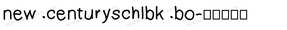 new centuryschlbk bo字体转换